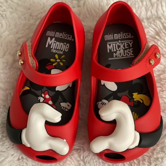 Mini Melissa Other - MINI MELISSA MINNIE AND MICKY MOUSE TODDLER SHOES SIZE 5